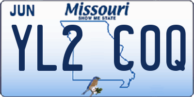 MO license plate YL2C0Q