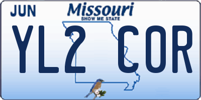 MO license plate YL2C0R