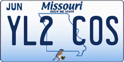 MO license plate YL2C0S