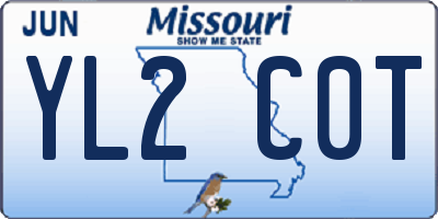 MO license plate YL2C0T