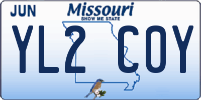 MO license plate YL2C0Y