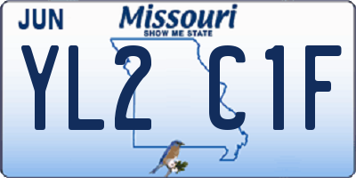 MO license plate YL2C1F