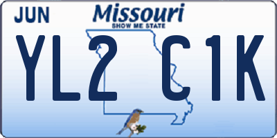 MO license plate YL2C1K