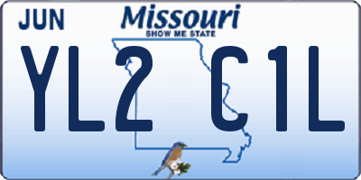 MO license plate YL2C1L