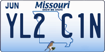 MO license plate YL2C1N