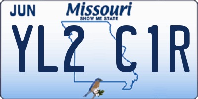 MO license plate YL2C1R