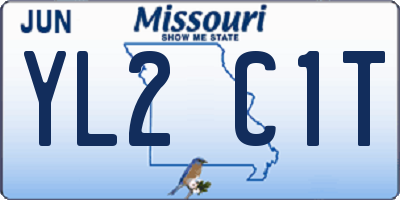 MO license plate YL2C1T