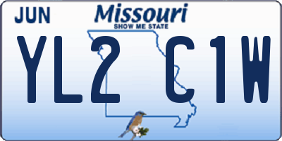 MO license plate YL2C1W