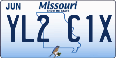MO license plate YL2C1X