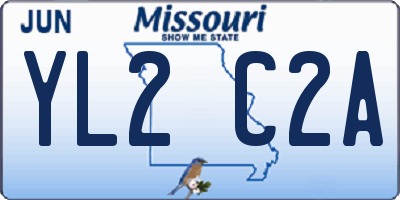 MO license plate YL2C2A