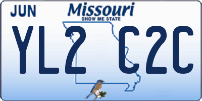 MO license plate YL2C2C