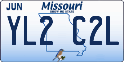 MO license plate YL2C2L