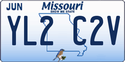 MO license plate YL2C2V