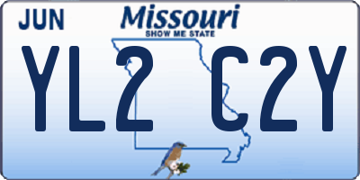 MO license plate YL2C2Y