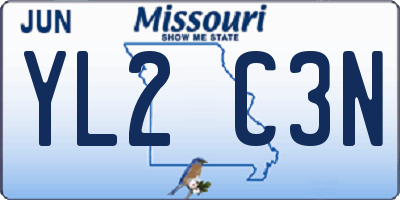 MO license plate YL2C3N