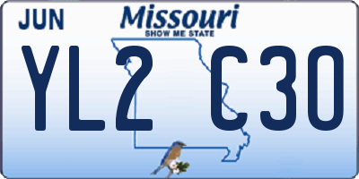 MO license plate YL2C3O