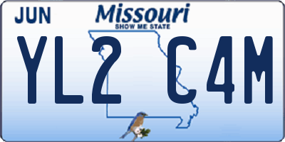 MO license plate YL2C4M