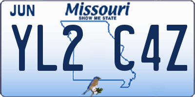 MO license plate YL2C4Z