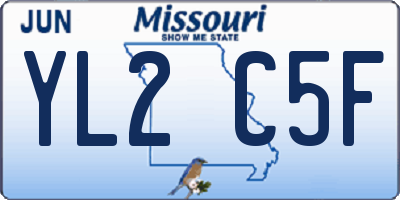 MO license plate YL2C5F