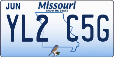 MO license plate YL2C5G