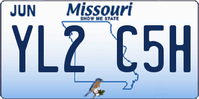 MO license plate YL2C5H