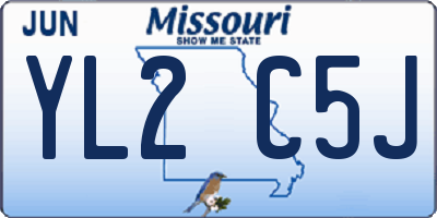MO license plate YL2C5J