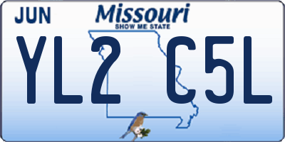 MO license plate YL2C5L