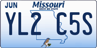 MO license plate YL2C5S
