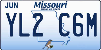 MO license plate YL2C6M