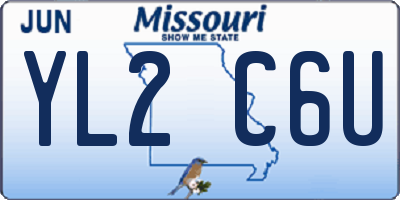 MO license plate YL2C6U