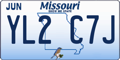 MO license plate YL2C7J