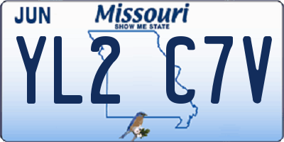 MO license plate YL2C7V