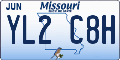 MO license plate YL2C8H