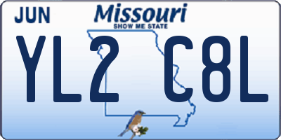 MO license plate YL2C8L