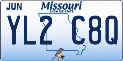 MO license plate YL2C8Q