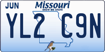 MO license plate YL2C9N