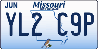 MO license plate YL2C9P