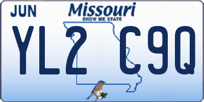 MO license plate YL2C9Q