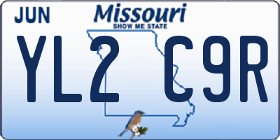 MO license plate YL2C9R