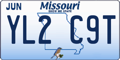 MO license plate YL2C9T