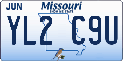 MO license plate YL2C9U