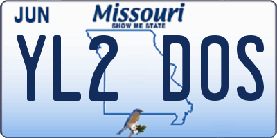 MO license plate YL2D0S