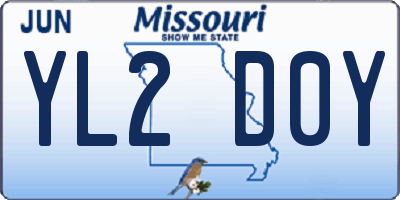 MO license plate YL2D0Y