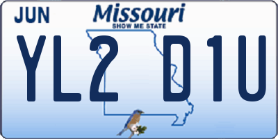 MO license plate YL2D1U