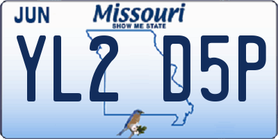 MO license plate YL2D5P