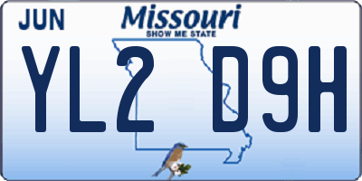 MO license plate YL2D9H