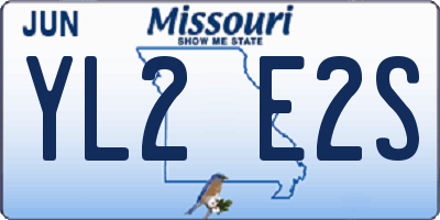 MO license plate YL2E2S