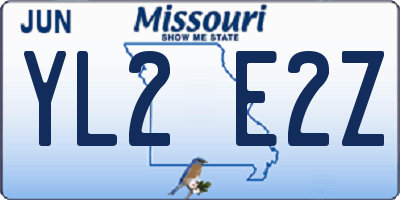 MO license plate YL2E2Z
