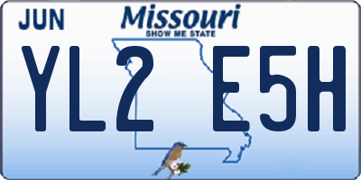 MO license plate YL2E5H