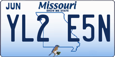 MO license plate YL2E5N